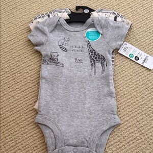 Carter's Grey Animal Print One-Piece Bodysuit